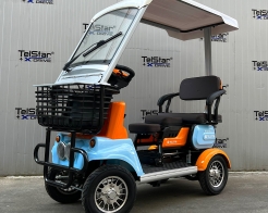 Електрическа четириколка Luxor Roof 1500W 23Ah триместна с покрив Нов модел 2025 снимка 183