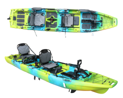 Трисекционен сгъваем риболовен и туристически каяк с двойна педална система CROON 2 снимка 261